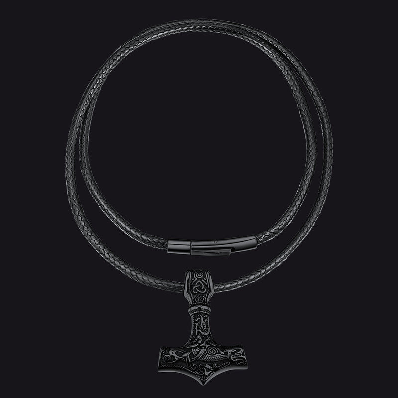 Norse Viking Thor's Hammer Necklace Mjolnir Pendant for