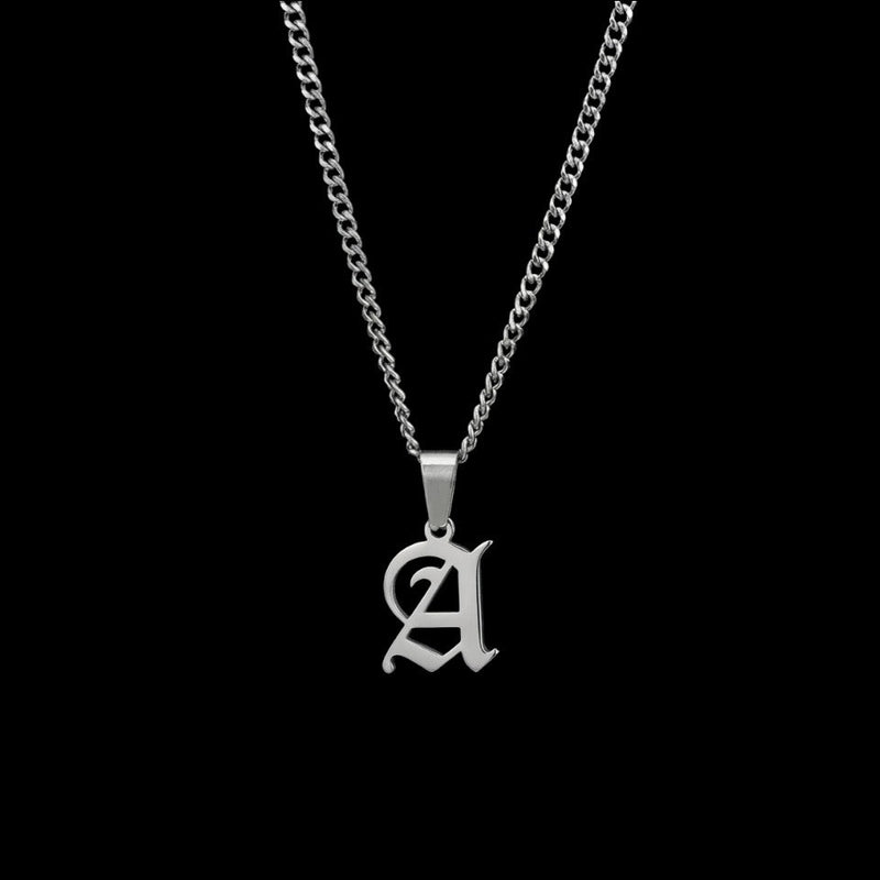 Gothic Letter Necklace