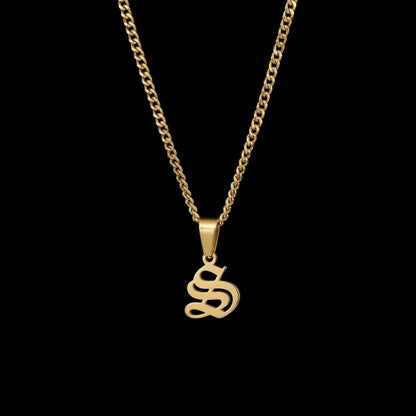 Gothic Letter Necklace