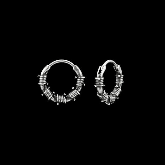 Barb Wire Hoop Earrings