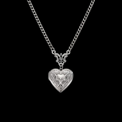 Bat Locket Necklace