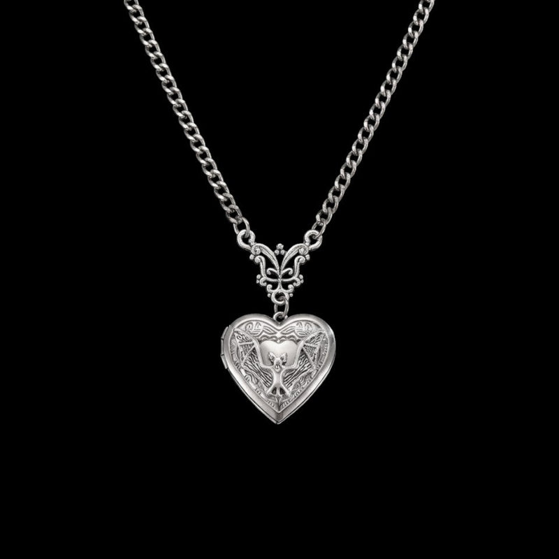 Bat Locket Necklace