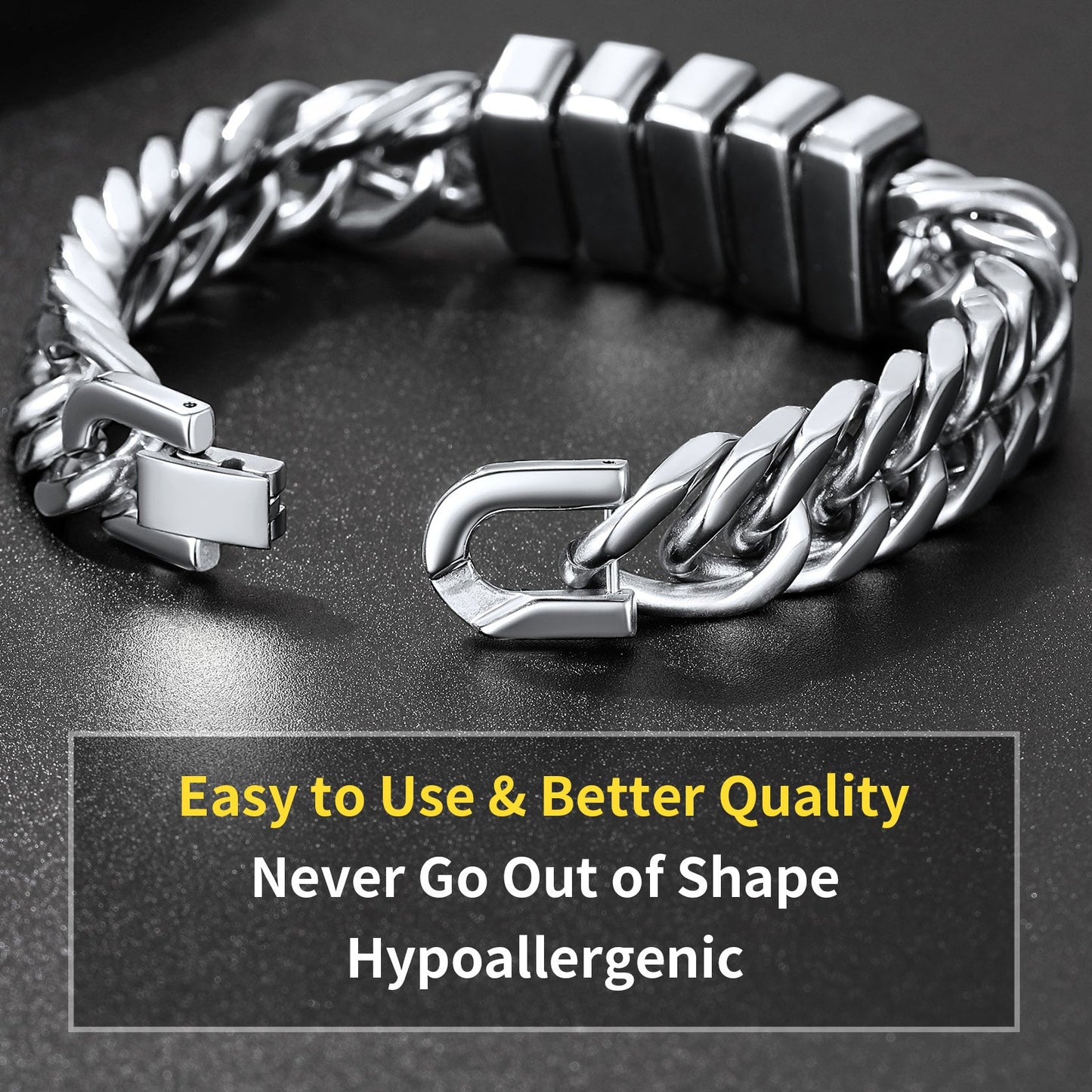Personalized Cuban Link Bracelet Engraved Name Bracelet for