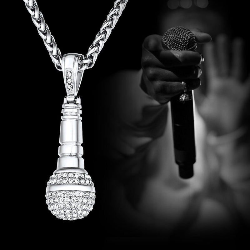 Rock Music Microphone Necklaces for Teens