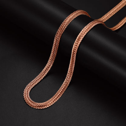 6mm Foxtail Chain Link Necklace for