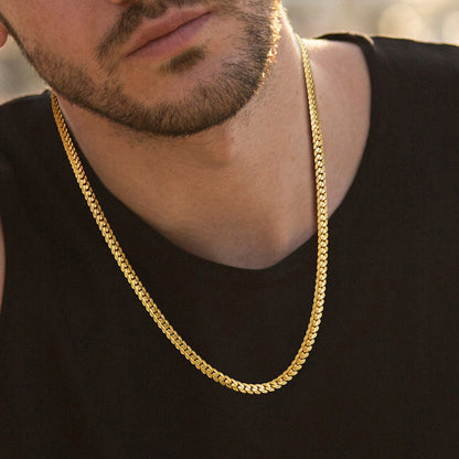 6mm Curb Chain Necklace in Stainless Steel for