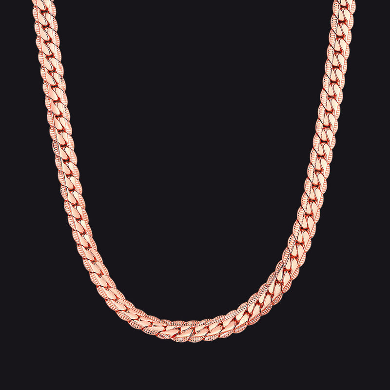 6mm Curb Chain Necklace in Stainless Steel for