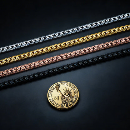 6mm Curb Chain Necklace in Stainless Steel for
