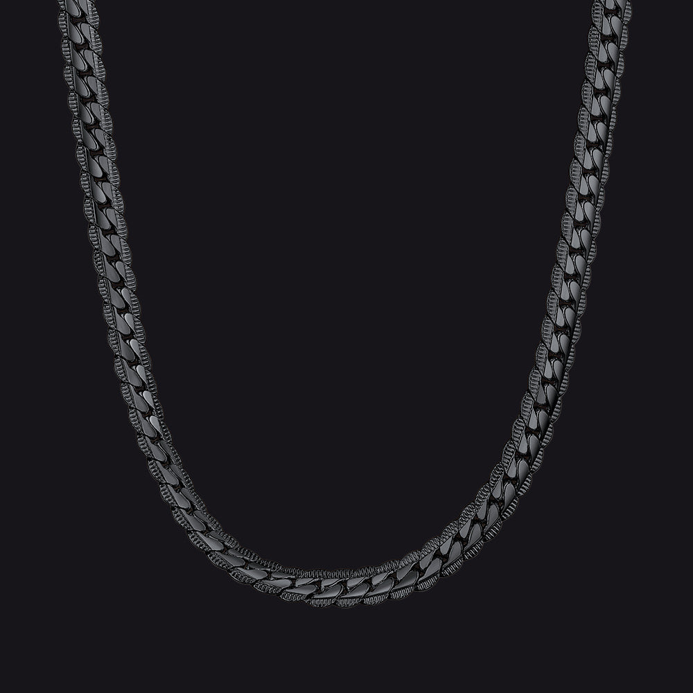 6mm Curb Chain Necklace in Stainless Steel for