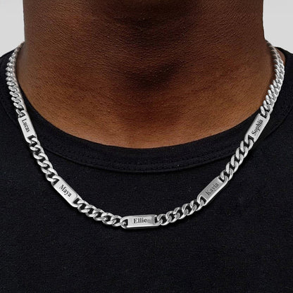 Customized Engraved Cuban Chain Name Link Necklace for