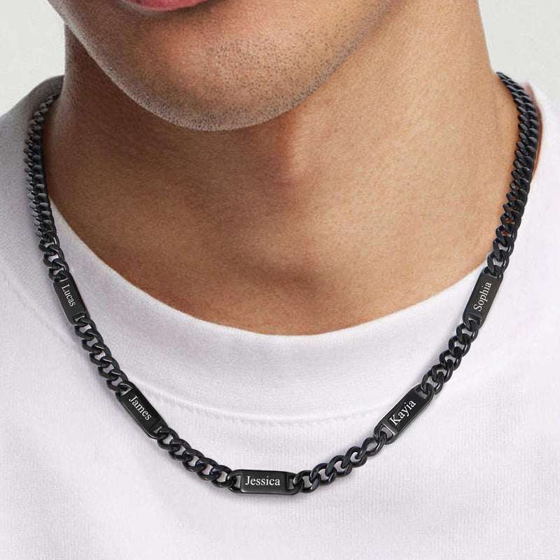 To My Engraved Name Chain Necklace, Birthday or Anniversary Gift for Him