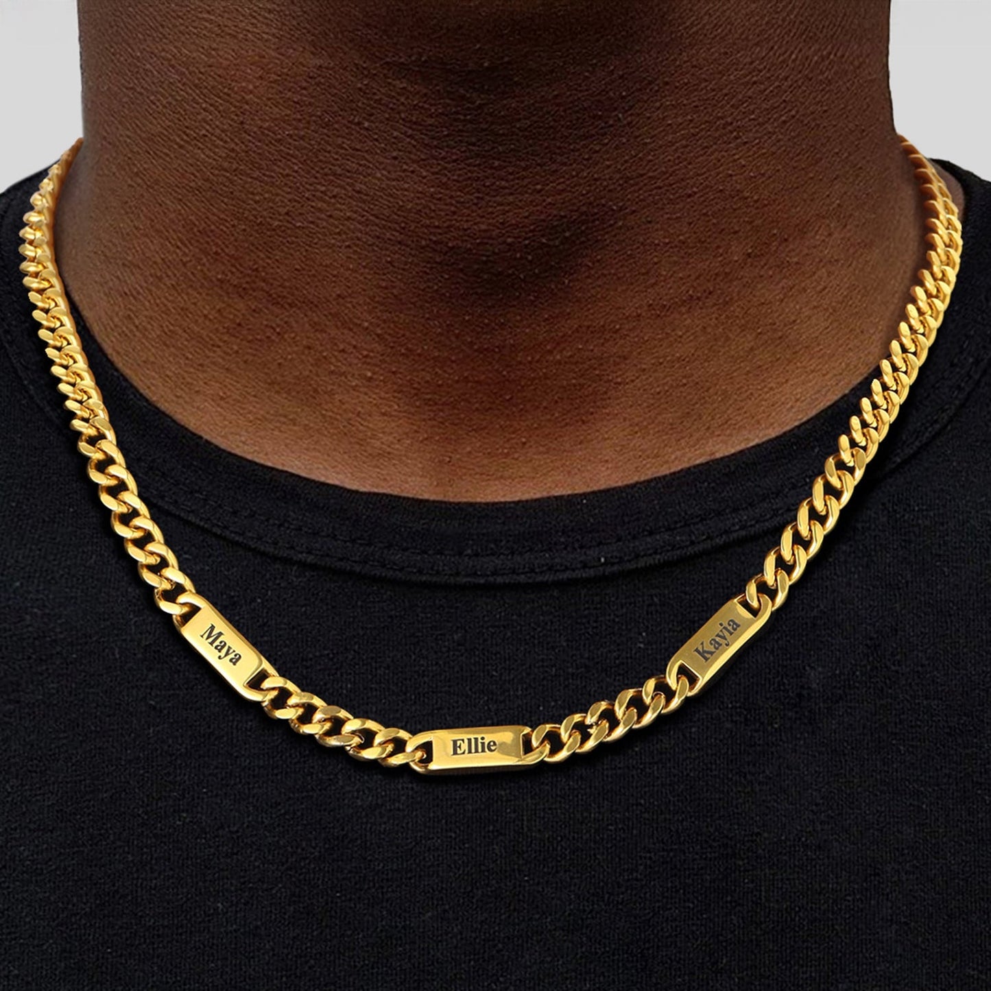 To My Engraved Name Chain Necklace, Birthday or Anniversary Gift for Him