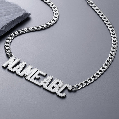 Customized Nameplate Cuban Chain Necklace for