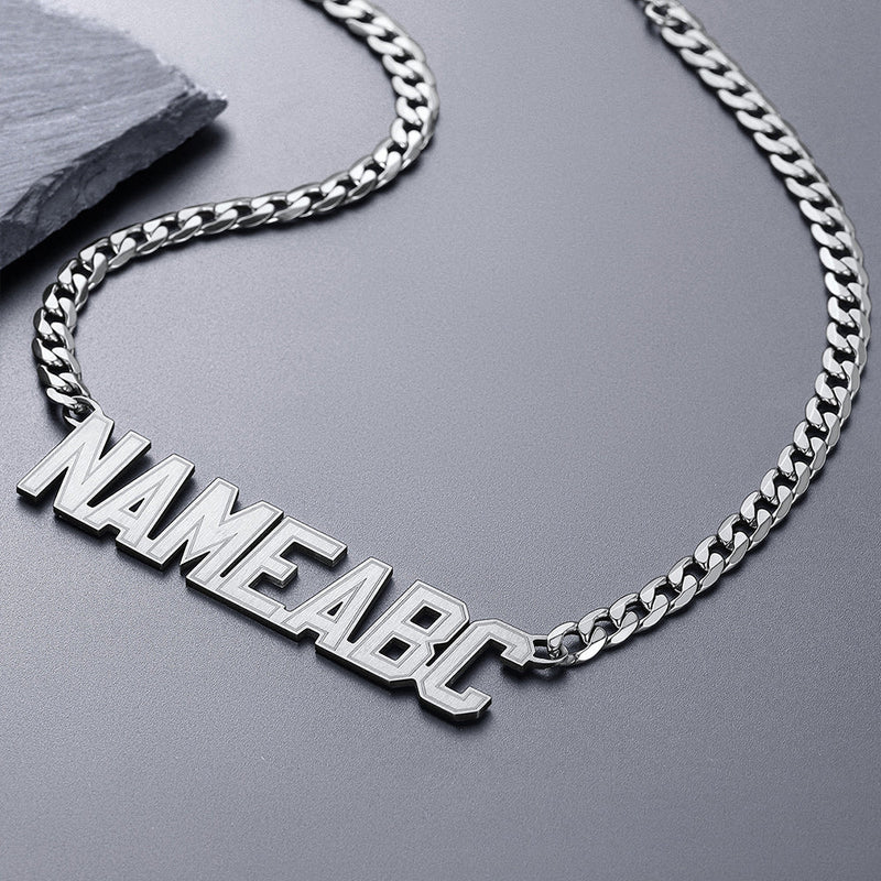 Customized Nameplate Cuban Chain Necklace for