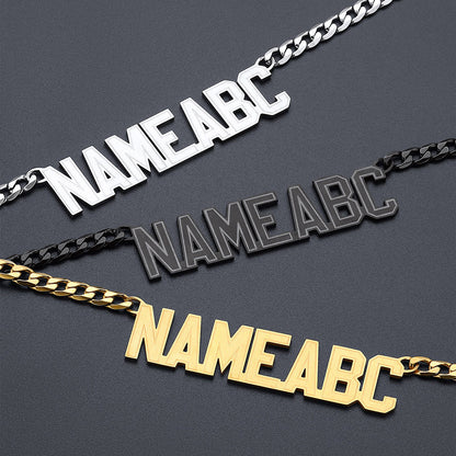 Customized Nameplate Cuban Chain Necklace for