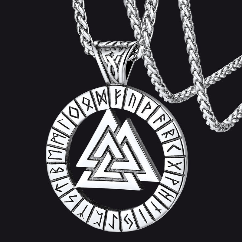 Nordic Viking Runes Celtic Pendant Necklaces for
