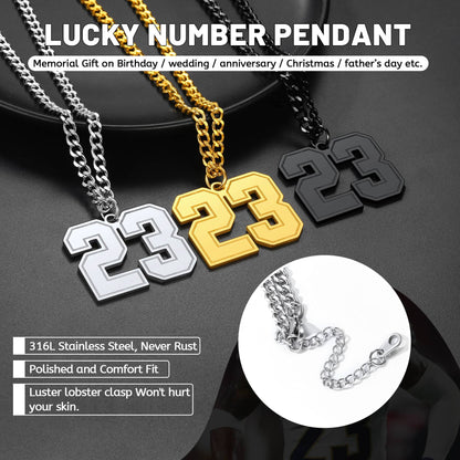 Personalized Sports Jersey Number Chain Necklace for Sport Fans