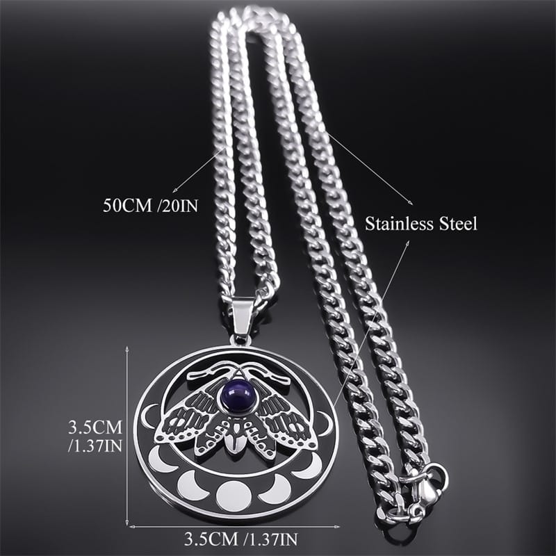 Lunar Moth of Transformation Necklace