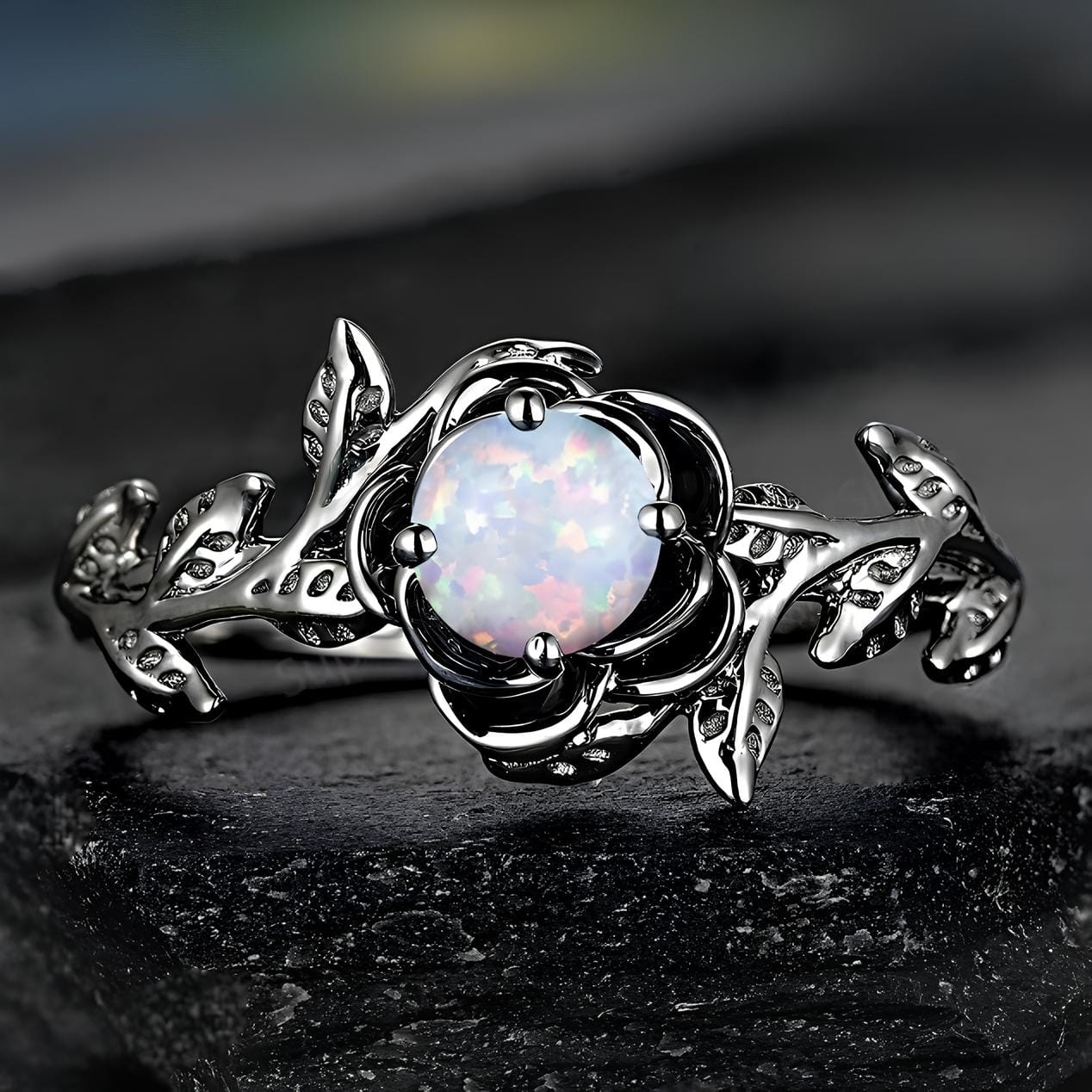 Nature’s Veil Opal Goddess Ring