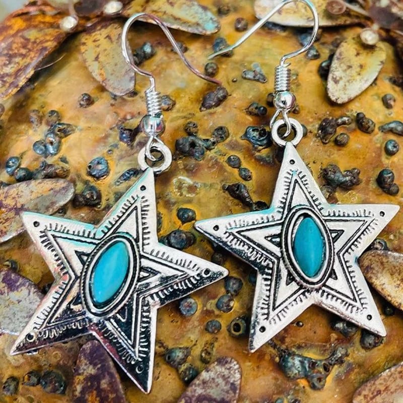 Starlit Guardian Turquoise Earrings