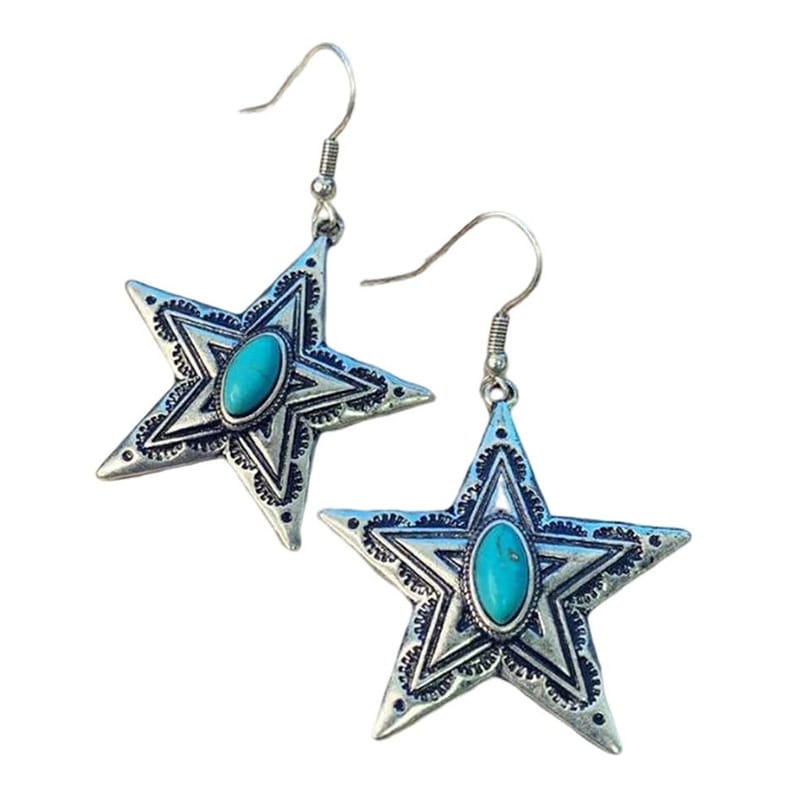 Starlit Guardian Turquoise Earrings