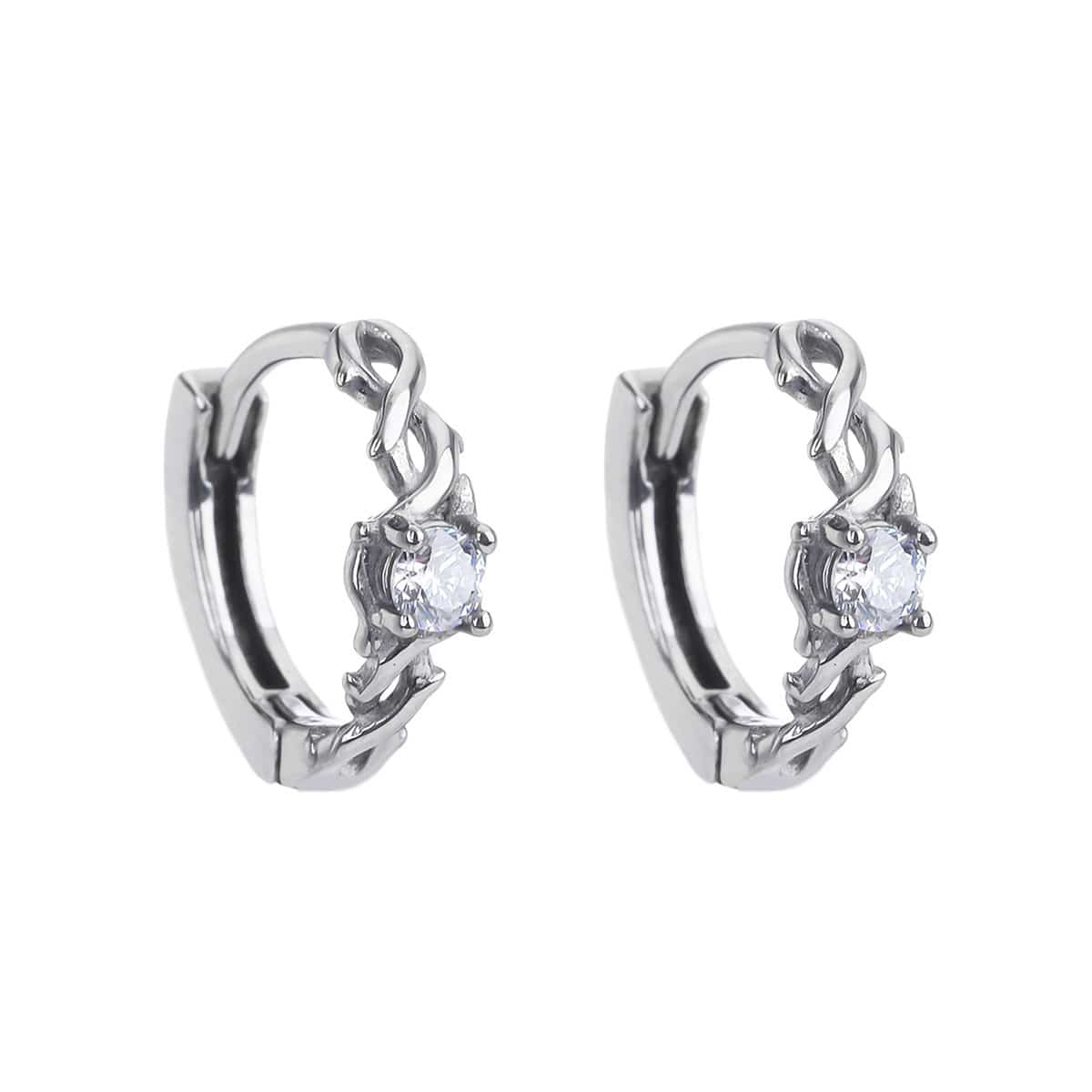 Thornkiss Crystal Hoops