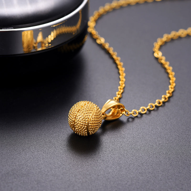 Basketball Necklace Sports Pendants for Ball Fans
