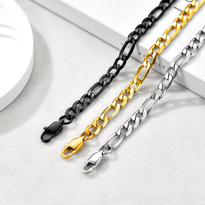 6mm Figaro Chain Anklet Bracelet for