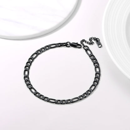 6mm Figaro Chain Anklet Bracelet for