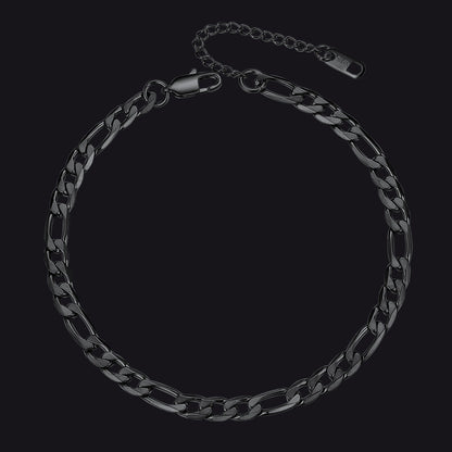 6mm Figaro Chain Anklet Bracelet for