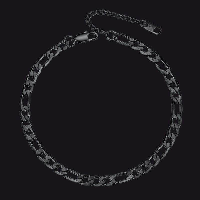 6mm Figaro Chain Anklet Bracelet for