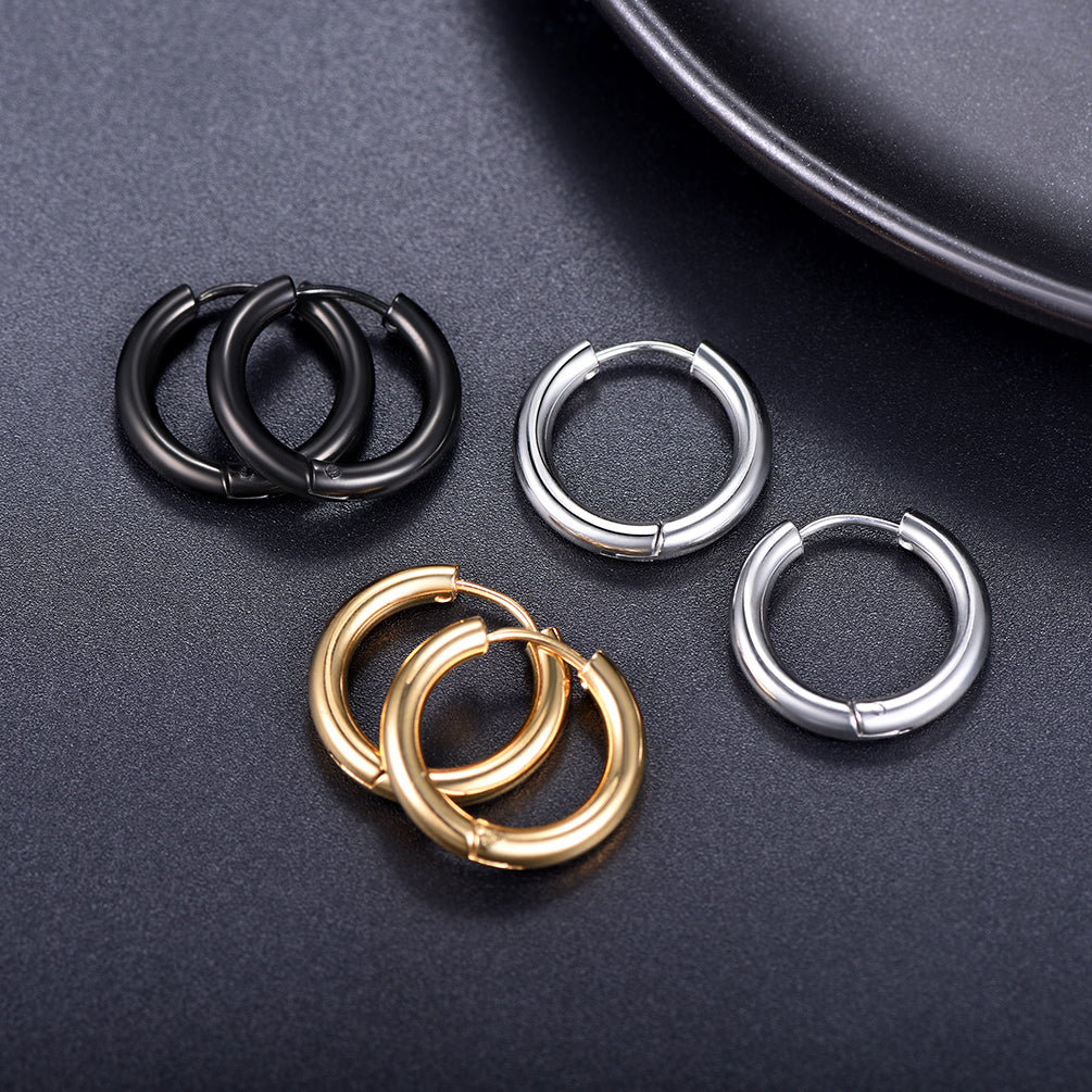 Simple 10mm Hoop Earrings for