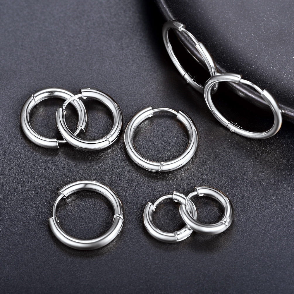Simple 10mm Hoop Earrings for