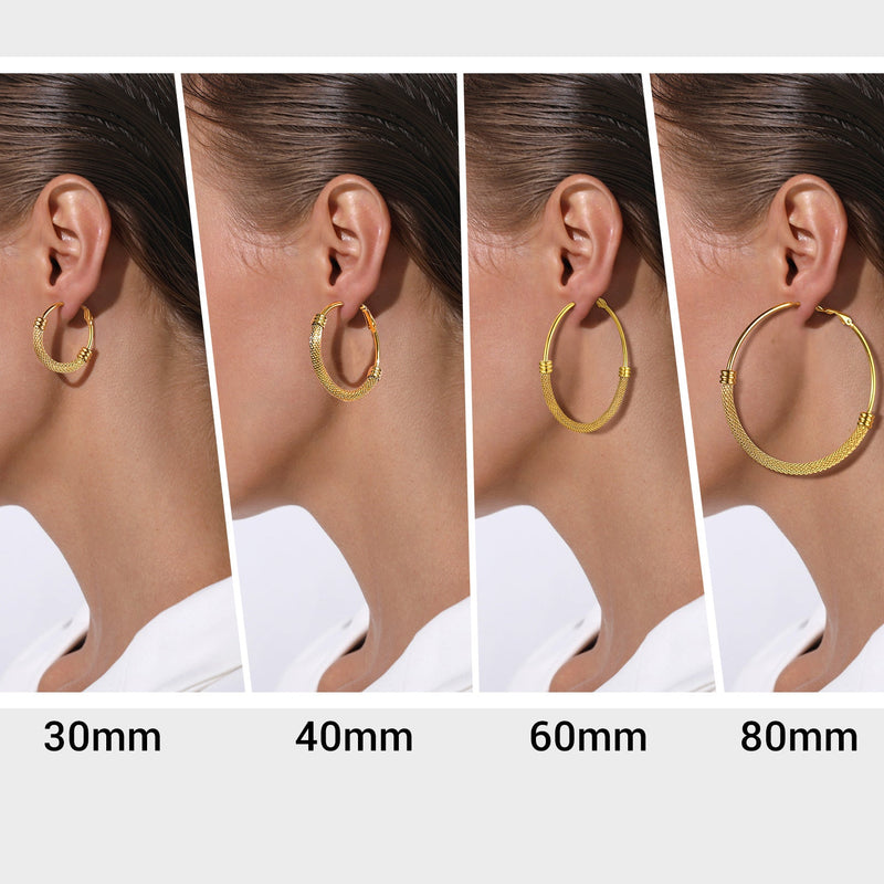 Minimalist Chunky Hoop Earrings for With Lobster Clasp