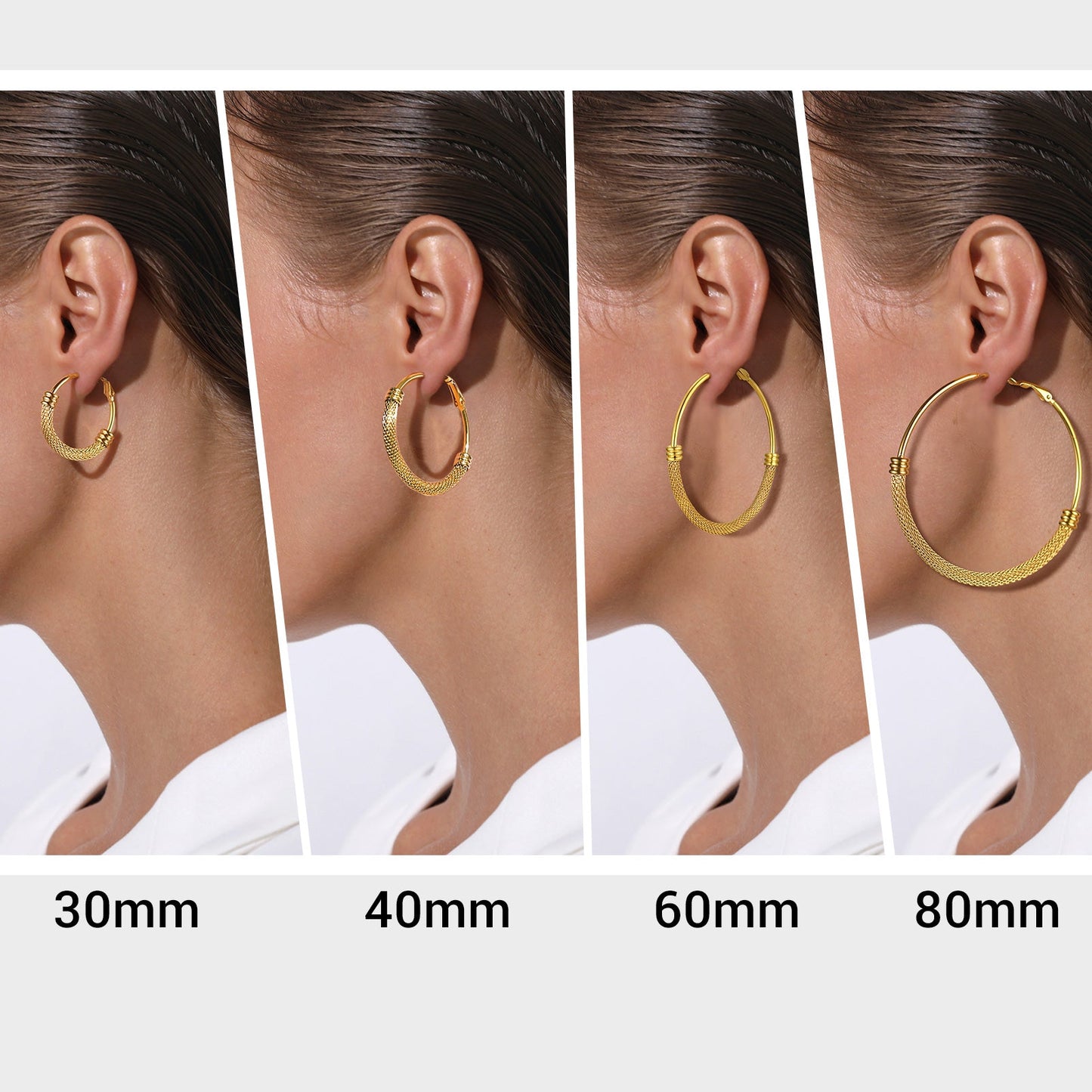 Minimalist Chunky Hoop Earrings for With Lobster Clasp