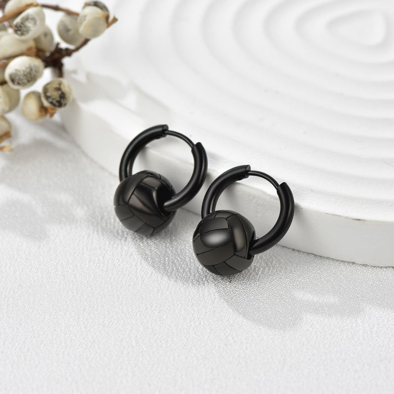 Flash Volleyball Dangle Hoop Earrings for
