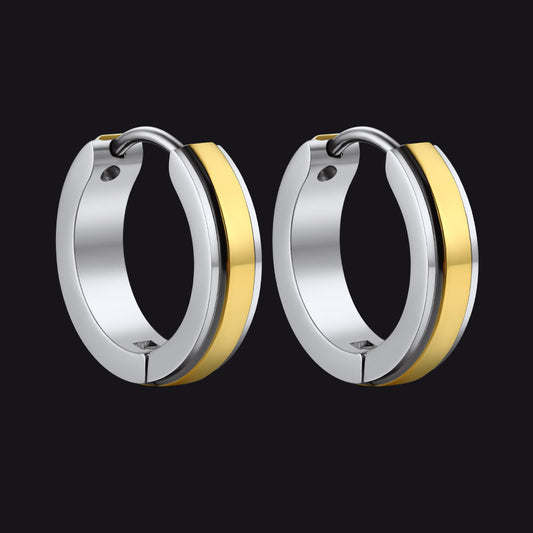 Stainless Steel Small Chunky Hoop Earrings for