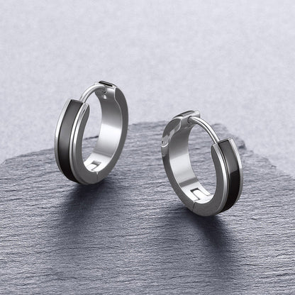 Stainless Steel Small Chunky Hoop Earrings for