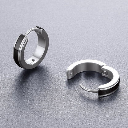 Stainless Steel Small Chunky Hoop Earrings for