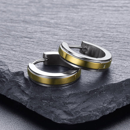 Stainless Steel Small Chunky Hoop Earrings for