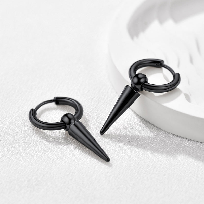Long Spike Dangle Hoop Earrings for
