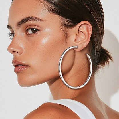 20/30/40/60/80mm Large Thin Hoop Earrings for