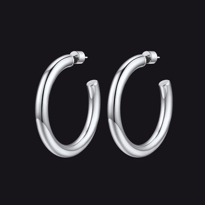 20/30/40/60/80mm Large Thin Hoop Earrings for