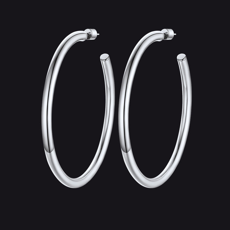 20/30/40/60/80mm Large Thin Hoop Earrings for