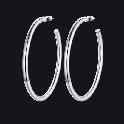 20/30/40/60/80mm Large Thin Hoop Earrings for
