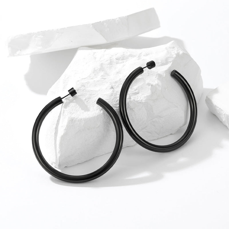 20/30/40/60/80mm Large Thin Hoop Earrings for