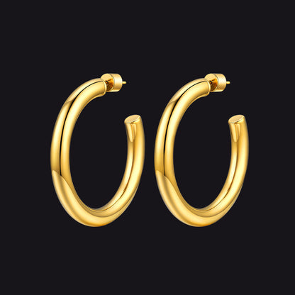 20/30/40/60/80mm Large Thin Hoop Earrings for