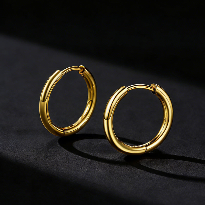 Stainless Steel Small Huggie Hoop Earrings for