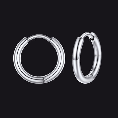 Stainless Steel Small Huggie Hoop Earrings for