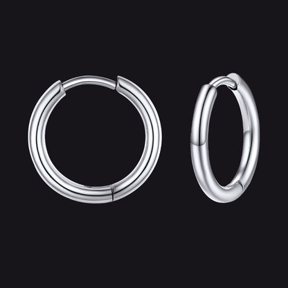 Stainless Steel Small Huggie Hoop Earrings for